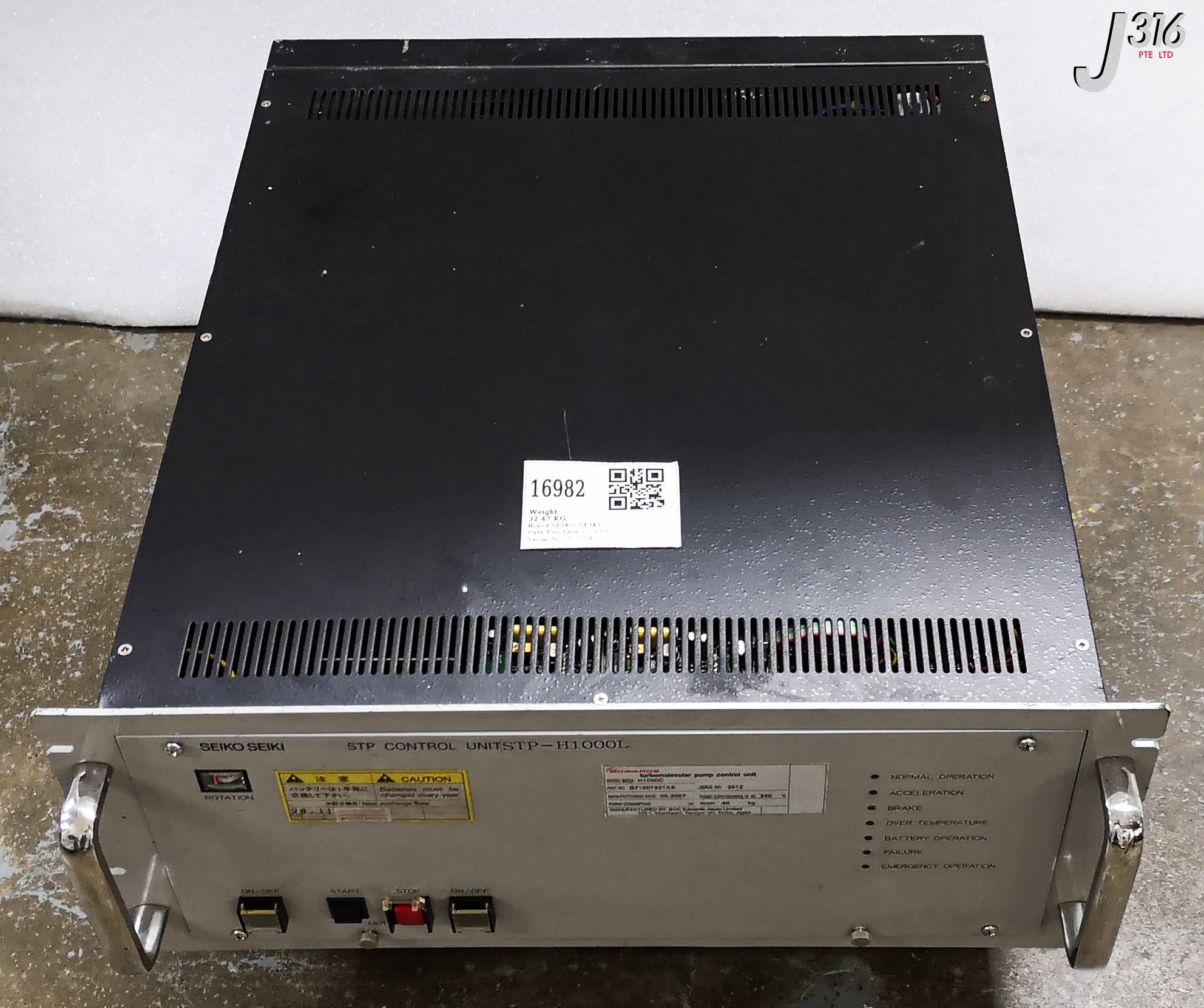 16982 SEIKO SEIKI TURBO MOLECULAR PUMP CTRL UNIT STP-H1000L SCU